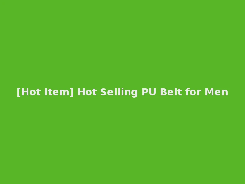 [Hot Item] Hot Selling PU Belt for Men