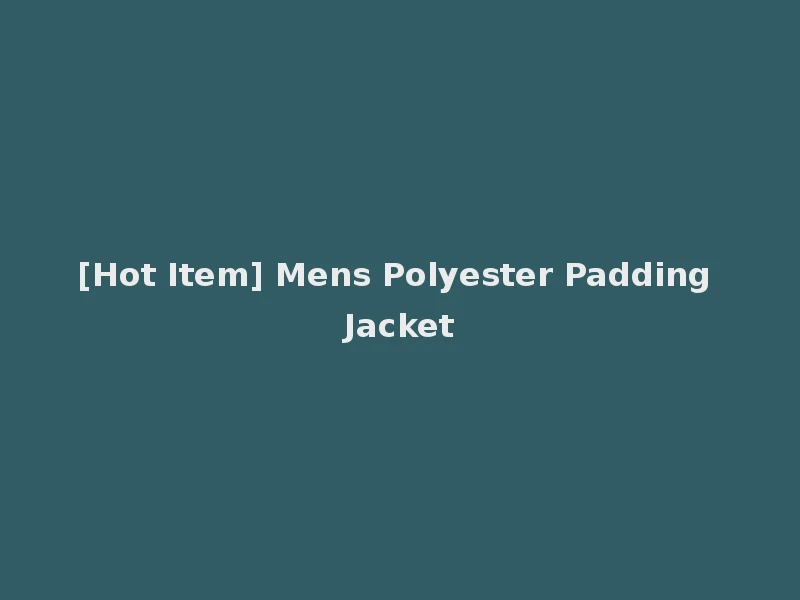 [Hot Item] Mens Polyester Padding Jacket