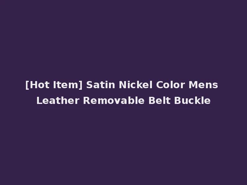 [Hot Item] Satin Nickel Color Mens Leather Removable Belt Buckle