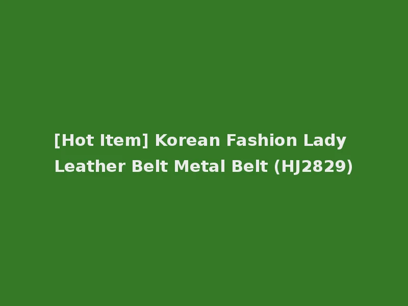 [Hot Item] Korean Fashion Lady Leather Belt Metal Belt (HJ2829)