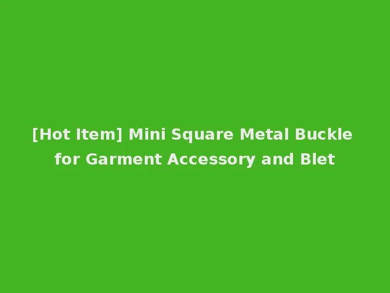 [Hot Item] Mini Square Metal Buckle for Garment Accessory and Blet