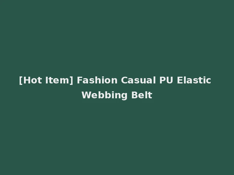 [Hot Item] Fashion Casual PU Elastic Webbing Belt