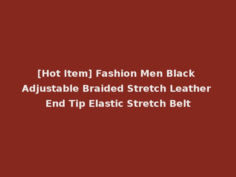 [Hot Item] Fashion Men Black Adjustable Braided Stretch Leather End Tip Elastic Stretch Belt