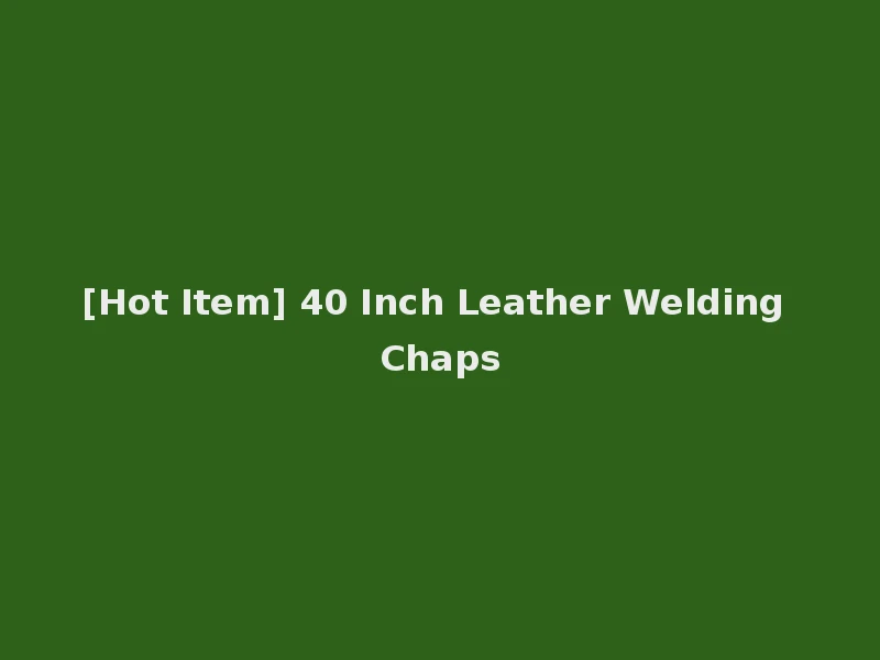 [Hot Item] 40 Inch Leather Welding Chaps
