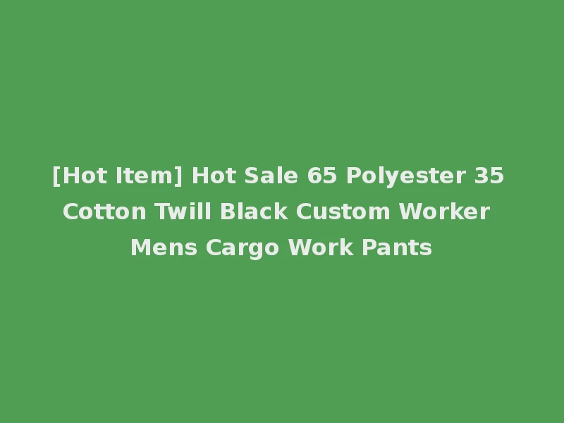 [Hot Item] Hot Sale 65 Polyester 35 Cotton Twill Black Custom Worker Mens Cargo Work Pants