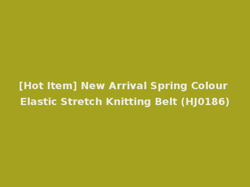 [Hot Item] New Arrival Spring Colour Elastic Stretch Knitting Belt (HJ0186)