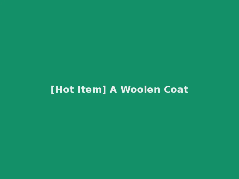 [Hot Item] A Woolen Coat