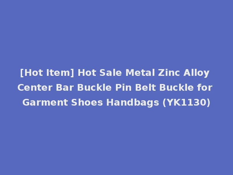 [Hot Item] Hot Sale Metal Zinc Alloy Center Bar Buckle Pin Belt Buckle for Garment Shoes Handbags (YK1130)