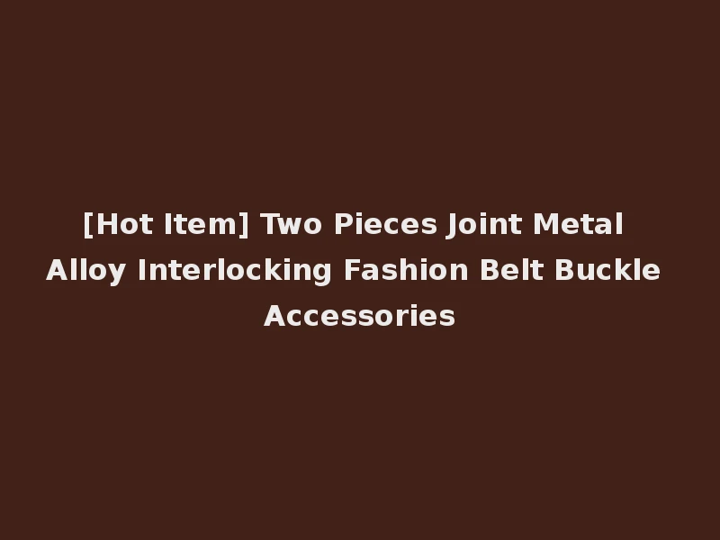 [Hot Item] Two Pieces Joint Metal Alloy Interlocking Fashion Belt Buckle Accessories