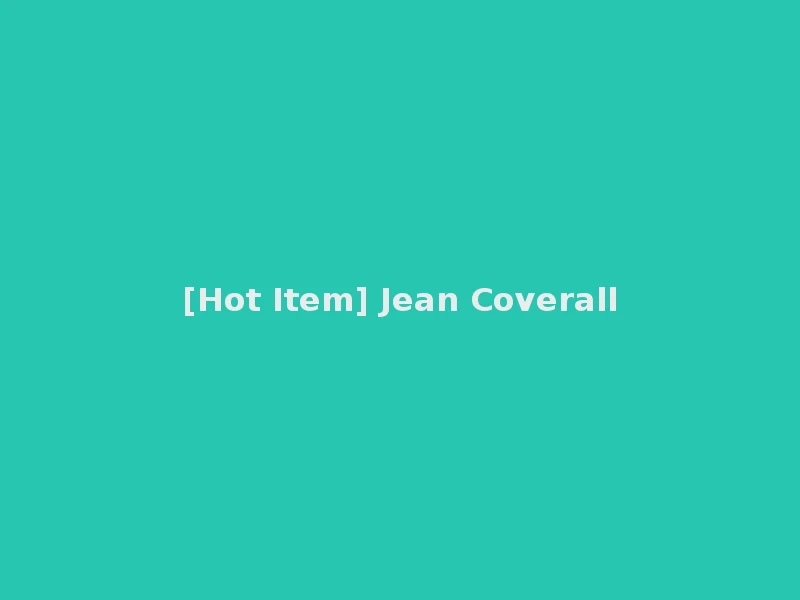 [Hot Item] Jean Coverall