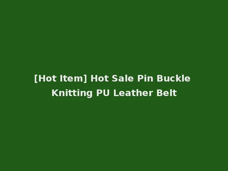 [Hot Item] Hot Sale Pin Buckle Knitting PU Leather Belt