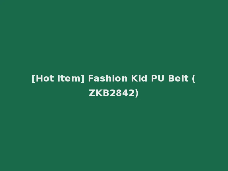 [Hot Item] Fashion Kid PU Belt (ZKB2842)