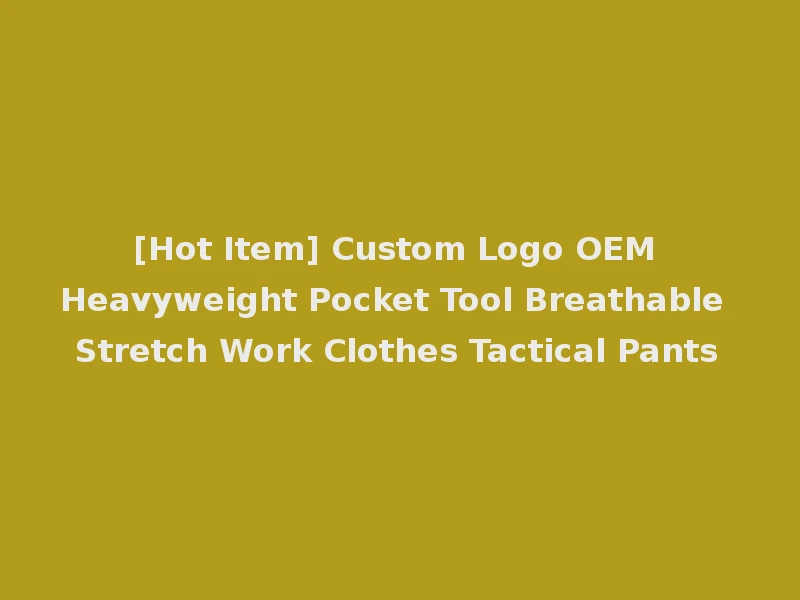 [Hot Item] Custom Logo OEM Heavyweight Pocket Tool Breathable Stretch Work Clothes Tactical Pants