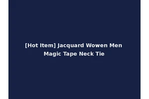 [Hot Item] Jacquard Wowen Men Magic Tape Neck Tie