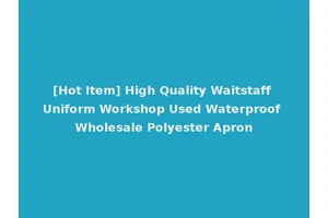 [Hot Item] High Quality Waitstaff Uniform Workshop Used Waterproof Wholesale Polyester Apron