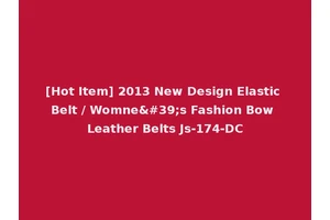 [Hot Item] 2013 New Design Elastic Belt / Womne's Fashion Bow Leather Belts Js-174-DC