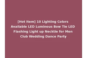 [Hot Item] 10 Lighting Colors Available LED Luminous Bow Tie LED Flashing Light up Necktie for Men Club Wedding Dance Party