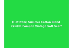 [Hot Item] Summer Cotton Blend Crinkle Pompon Vintage Soft Scarf