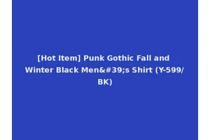 [Hot Item] Punk Gothic Fall and Winter Black Men's Shirt (Y-599/BK)