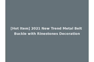 [Hot Item] 2021 New Trend Metal Belt Buckle with Rinestones Decoration