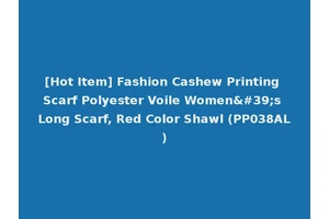 [Hot Item] Fashion Cashew Printing Scarf Polyester Voile Women's Long Scarf, Red Color Shawl (PP038AL)