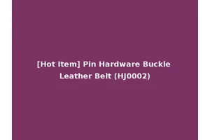 [Hot Item] Pin Hardware Buckle Leather Belt (HJ0002)