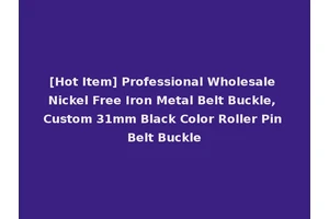 [Hot Item] Professional Wholesale Nickel Free Iron Metal Belt Buckle, Custom 31mm Black Color Roller Pin Belt Buckle