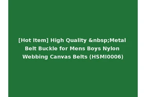 [Hot Item] High Quality &nbsp;Metal Belt Buckle for Mens Boys Nylon Webbing Canvas Belts (HSMI0006)