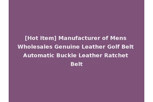 [Hot Item] Manufacturer of Mens Wholesales Genuine Leather Golf Belt Automatic Buckle Leather Ratchet Belt