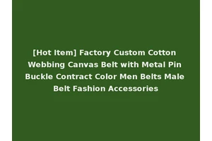 [Hot Item] Factory Custom Cotton Webbing Canvas Belt with Metal Pin Buckle Contract Color Men Belts Male Belt Fashion Accessories