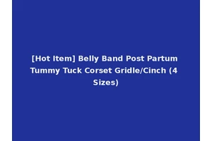 [Hot Item] Belly Band Post Partum Tummy Tuck Corset Gridle/Cinch (4 Sizes)