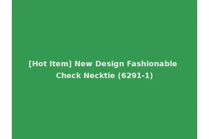 [Hot Item] New Design Fashionable Check Necktie (6291-1)