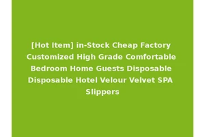 [Hot Item] in-Stock Cheap Factory Customized High Grade Comfortable Bedroom Home Guests Disposable Disposable Hotel Velour Velvet SPA Slippers