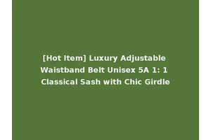 [Hot Item] Luxury Adjustable Waistband Belt Unisex 5A 1: 1 Classical Sash with Chic Girdle