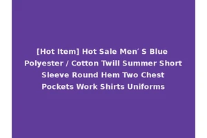 [Hot Item] Hot Sale Men′ S Blue Polyester / Cotton Twill Summer Short Sleeve Round Hem Two Chest Pockets Work Shirts Uniforms
