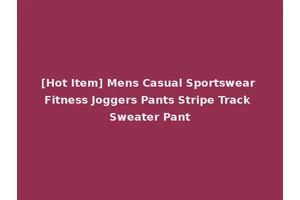 [Hot Item] Mens Casual Sportswear Fitness Joggers Pants Stripe Track Sweater Pant