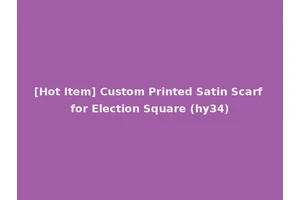 [Hot Item] Custom Printed Satin Scarf for Election Square (hy34)