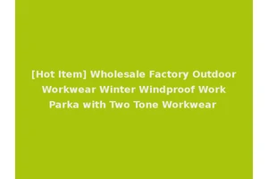 [Hot Item] Wholesale Factory Outdoor Workwear Winter Windproof Work Parka with Two Tone Workwear