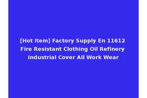 [Hot Item] Factory Supply En 11612 Fire Resistant Clothing Oil Refinery Industrial Cover All Work Wear
