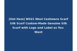 [Hot Item] W021 Wool Cashmere Scarf Silk Scarf Custom-Made Genuine Silk Scarf with Logo and Label as You Want