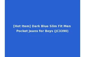 [Hot Item] Dark Blue Slim Fit Men Pocket Jeans for Boys (JC3390)