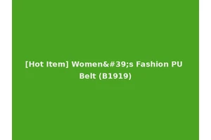 [Hot Item] Women's Fashion PU Belt (B1919)