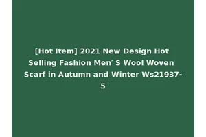 [Hot Item] 2021 New Design Hot Selling Fashion Men′ S Wool Woven Scarf in Autumn and Winter Ws21937-5