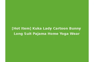 [Hot Item] Kuka Lady Cartoon Bunny Long Suit Pajama Home Yoga Wear