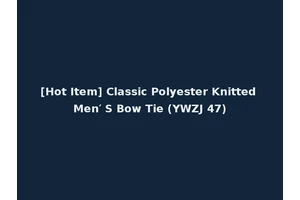 [Hot Item] Classic Polyester Knitted Men′ S Bow Tie (YWZJ 47)