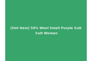 [Hot Item] 50% Wool Small Purple Suit Suit Woman