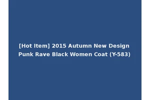 [Hot Item] 2015 Autumn New Design Punk Rave Black Women Coat (Y-583)