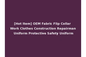 [Hot Item] OEM Fabric Flip Collar Work Clothes Construction Repairman Uniform Protective Safety Uniform