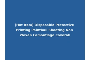 [Hot Item] Disposable Protective Printing Paintball Shooting Non Woven Camouflage Coverall