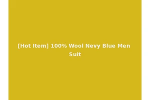 [Hot Item] 100% Wool Nevy Blue Men Suit